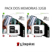 MEMORIA MICRO SD 32GB KINGSTON - PACK DE DOS UNIDADES